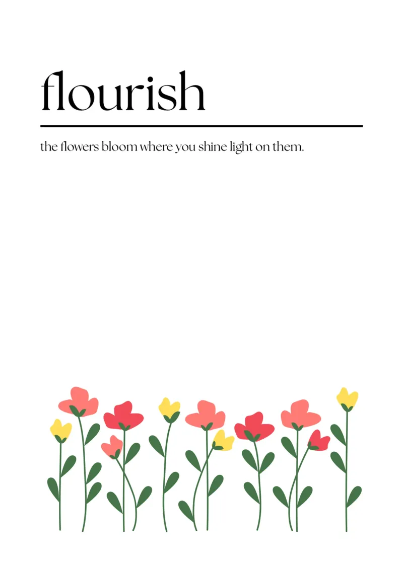 Flourish canvas met Baklijst van CreativeCreature