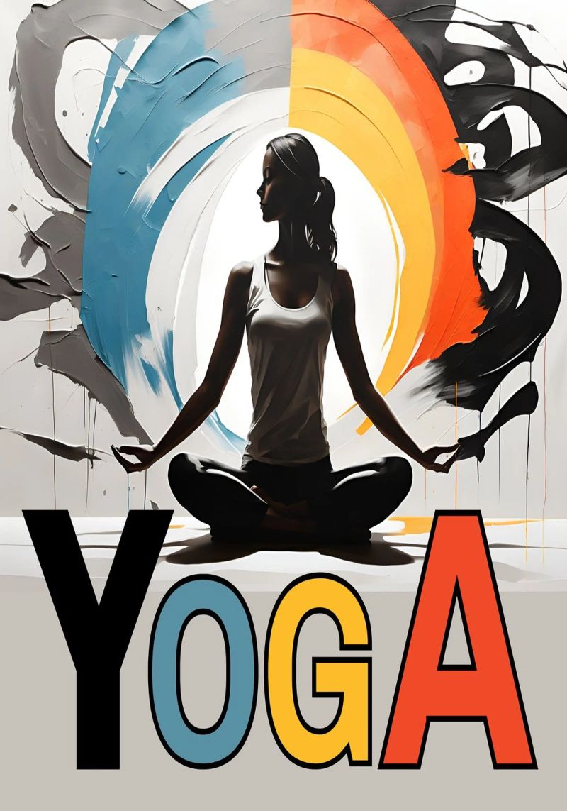 Yoga Silhouette Serenity for Mindfulness & Relaxation poster by Cold Wild
