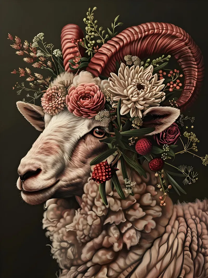 The Floral Sheep pellicola backlit da Gypsy Galleria
