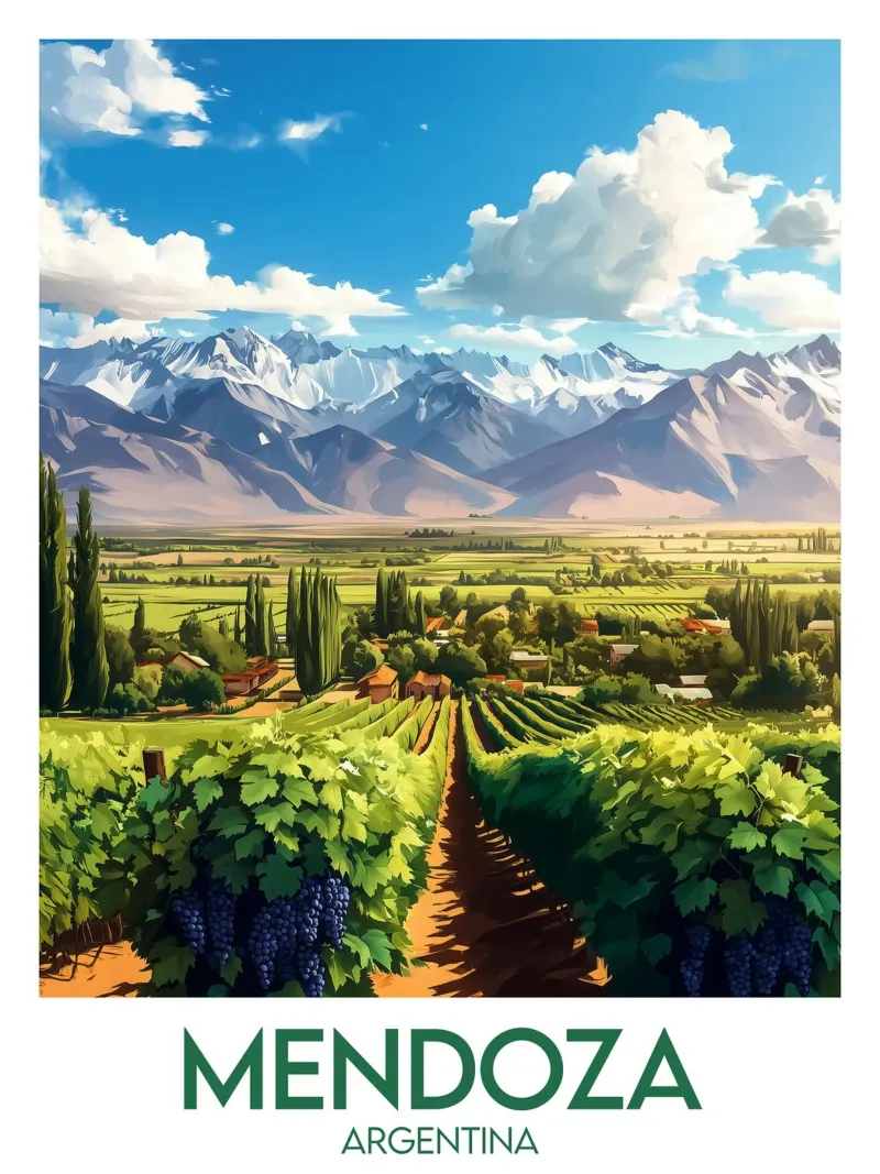 Affiche Mendoza poster da Frame the World
