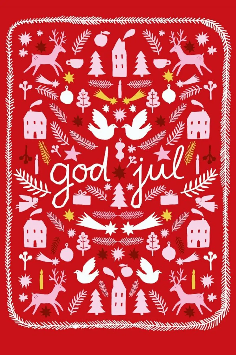 Christmas in Sweden No. 3 poster con telaio in plastica da typealive