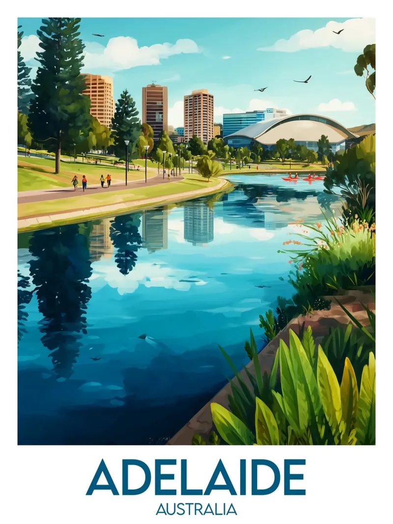 Affiche Adelaide poster con telaio in alluminio da Frame the World