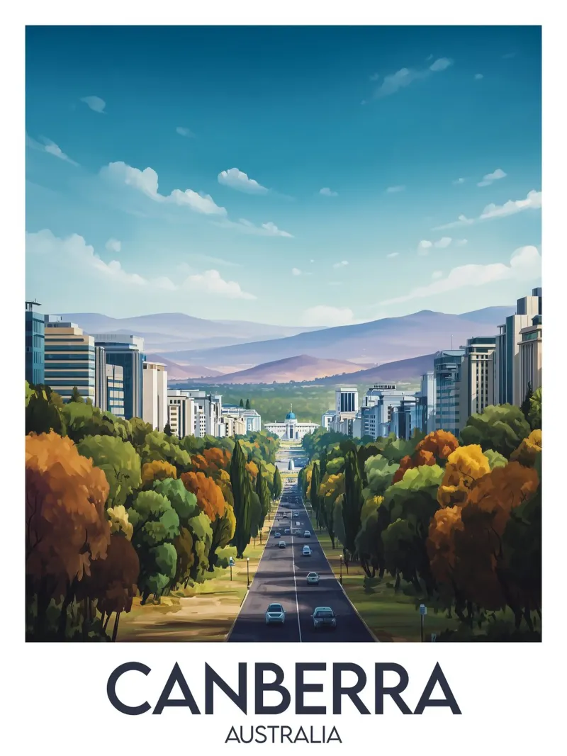 Affiche Canberra alluminio dibond da Frame the World
