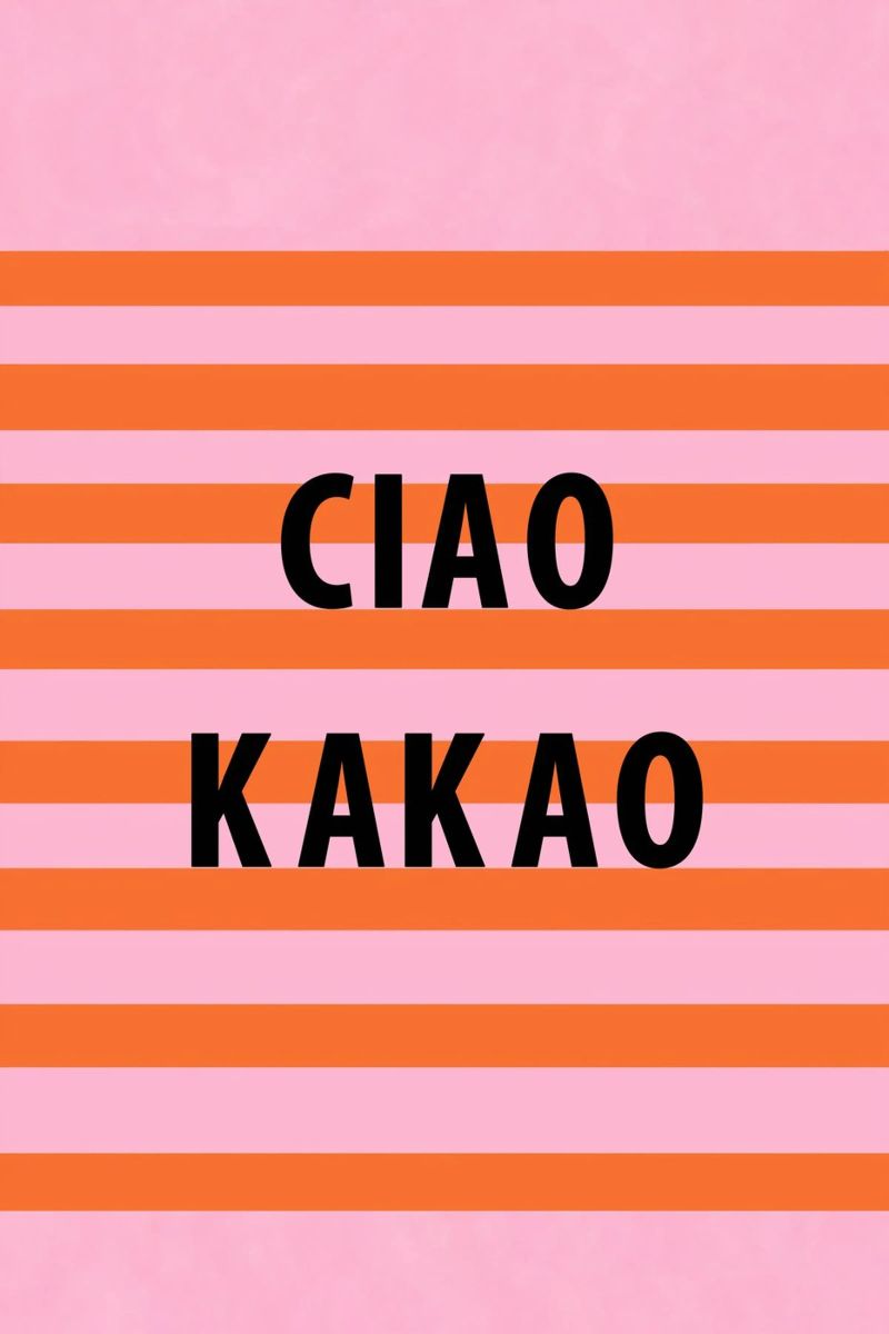Ciao and cocoa canvas by Carinaprint