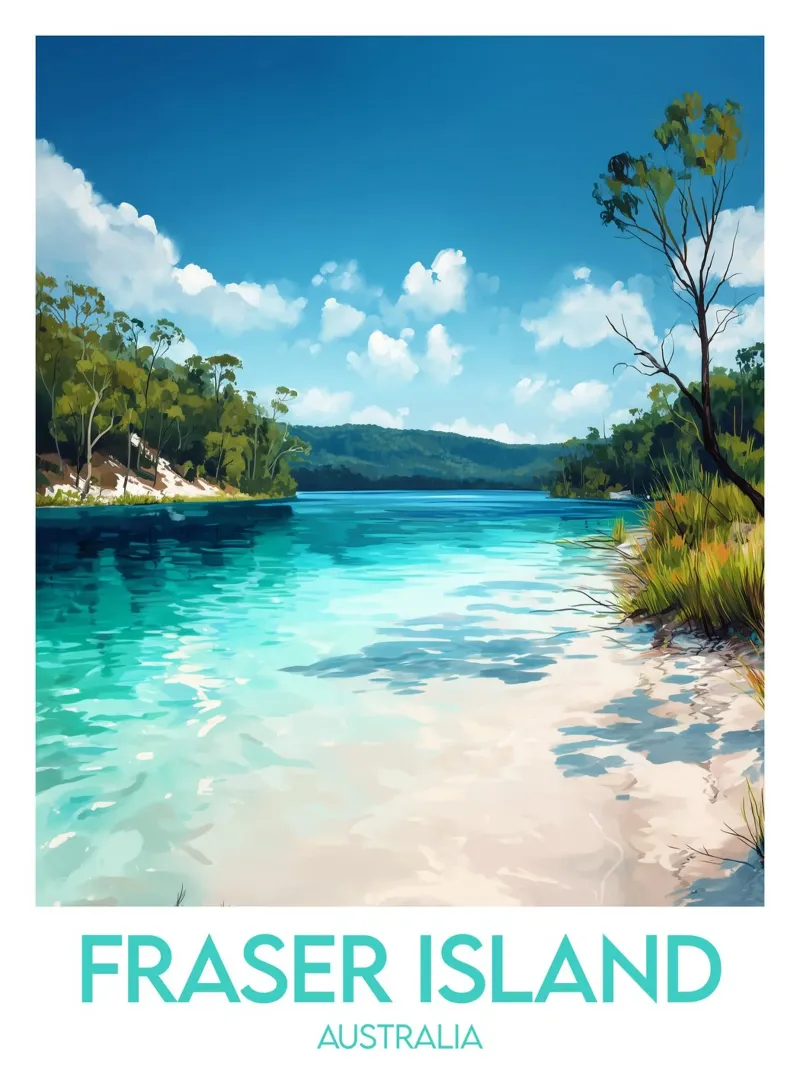 Affiche Fraser Island poster da Frame the World