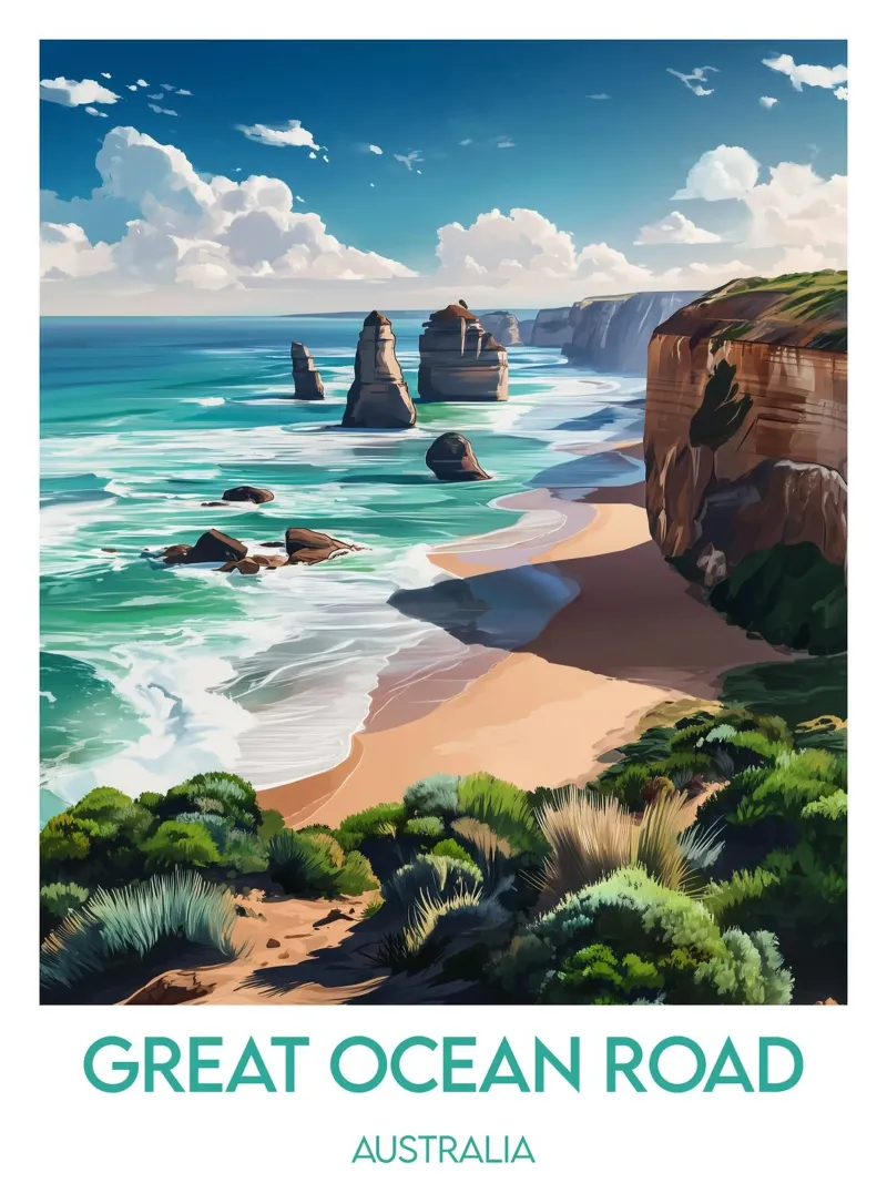 Affiche Great Ocean Road hahnemühle de Frame the World