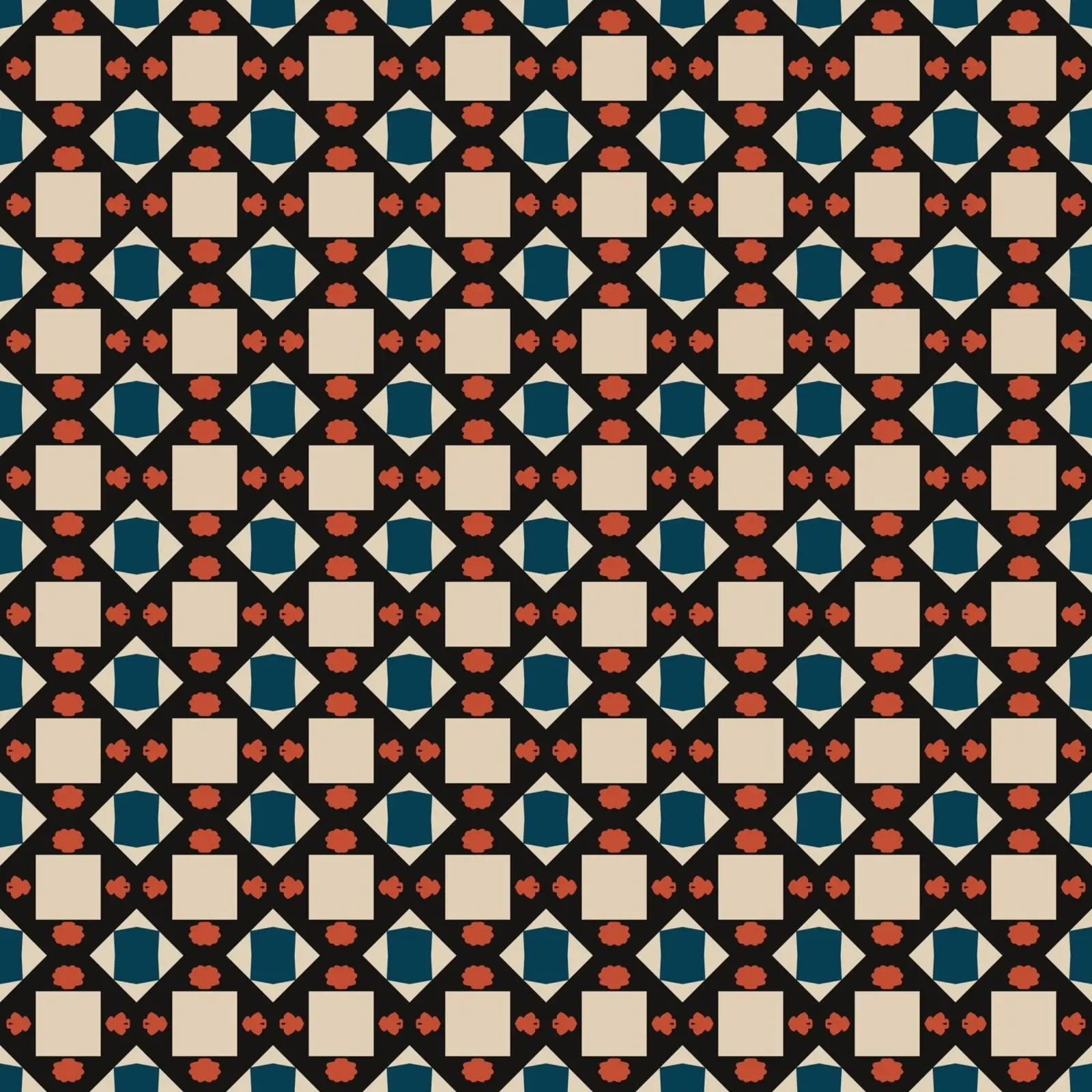 Geometrical pattern boho canvas by Little Dean