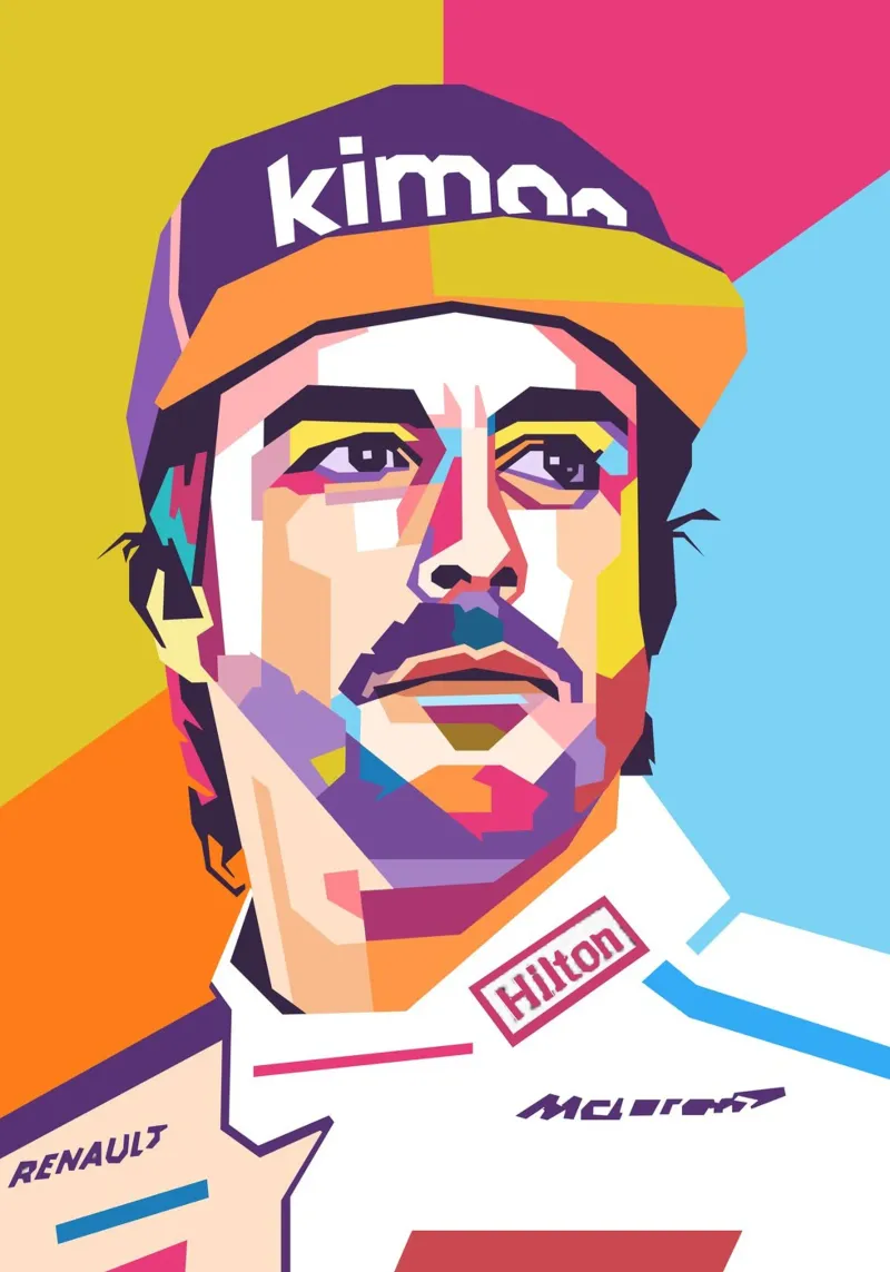 Fernando Alonso Formula Uno pellicola backlit da Hantamrata