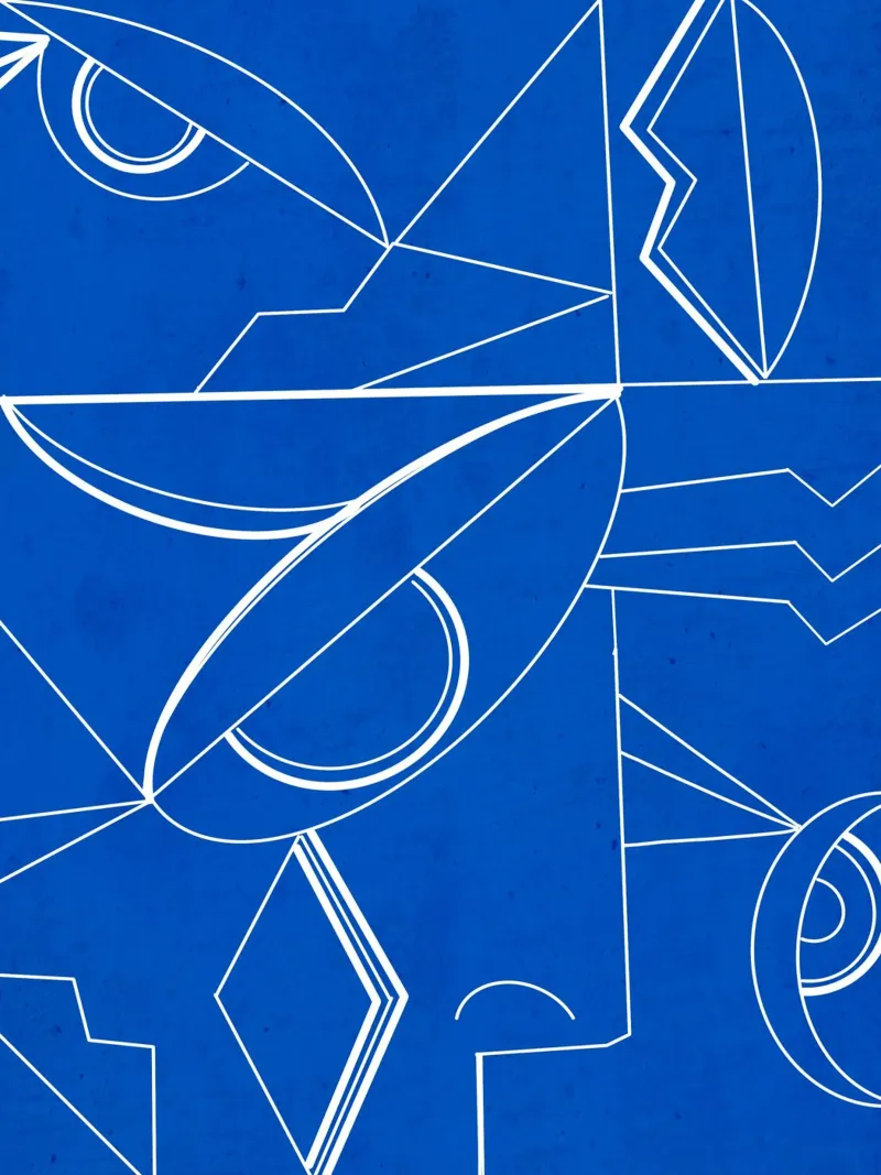 Dessin au trait abstrait 72 poster de ThingDesign