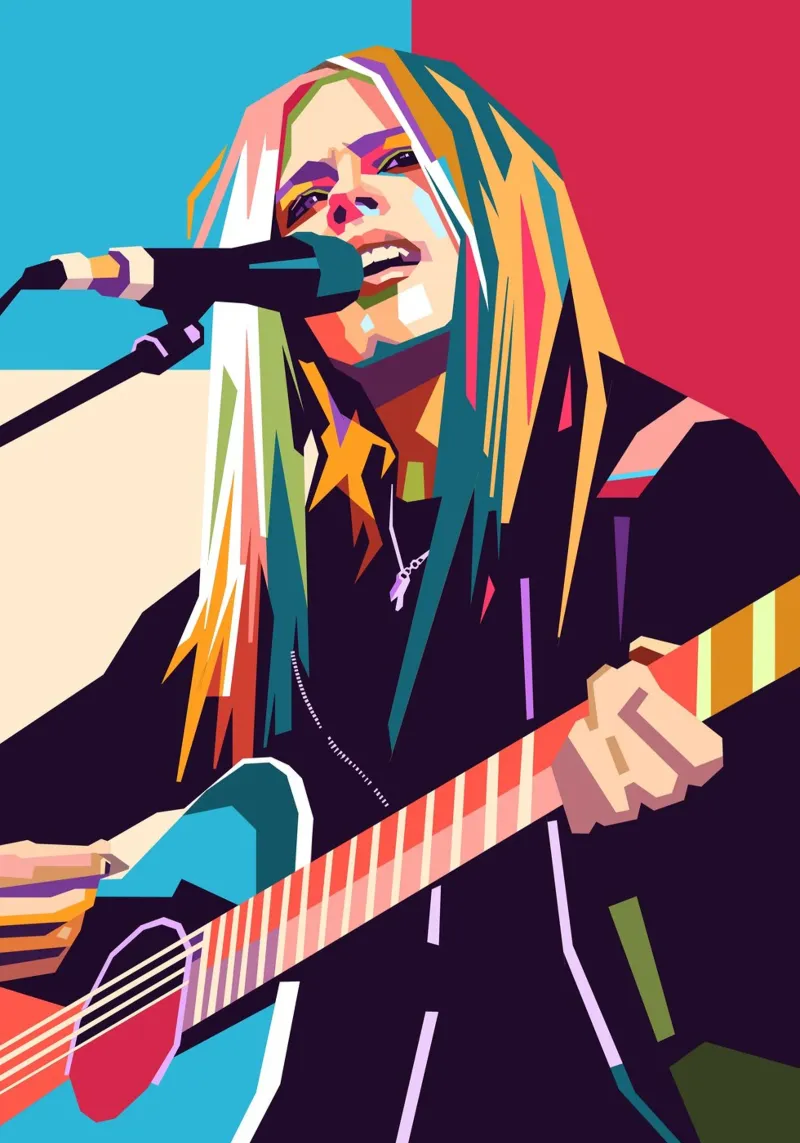 Avril Lavigne pop art pellicola backlit da Hantamrata