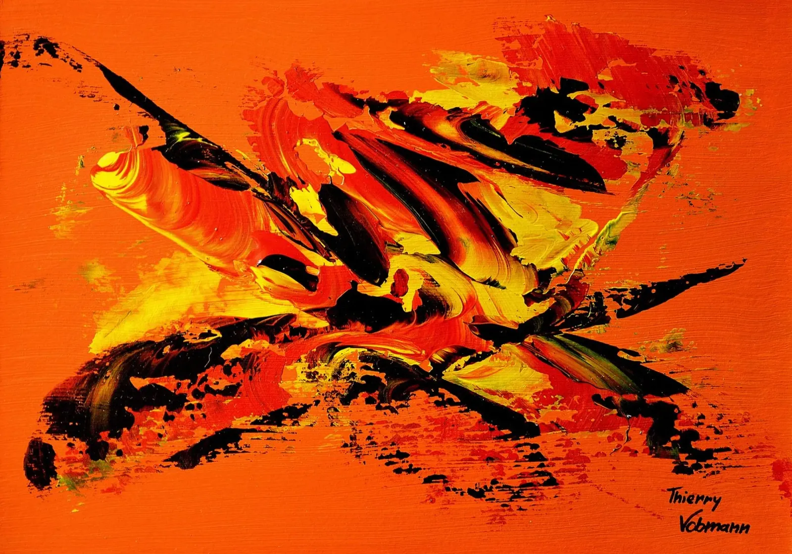 MESSAGE FROM THE HEART 11 pellicola backlit da Thierry Vobmann Abstract painting