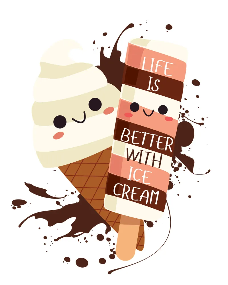 LA VIE EST MEILLEURE AVEC DE LA GLACE hahnemühle de ArtDesign by KBK
