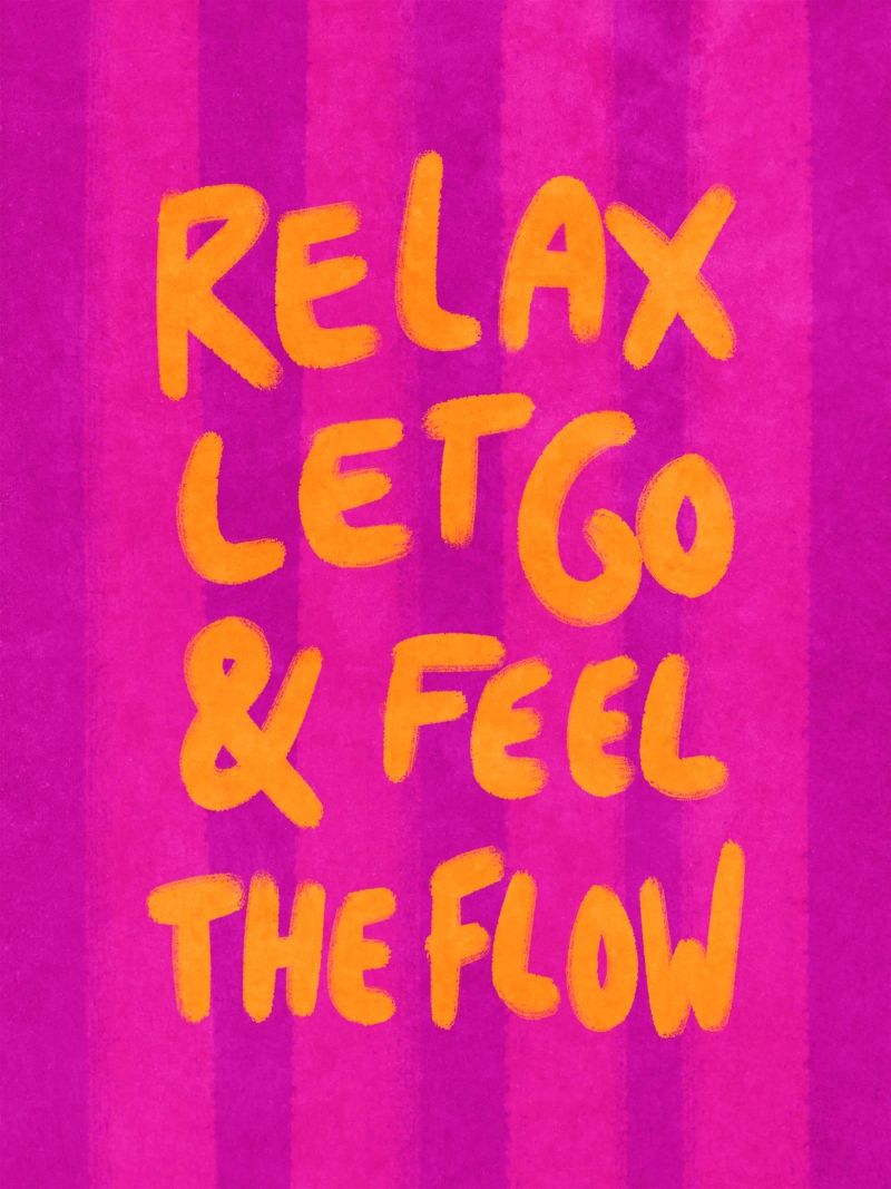 Relax, let go and feel the flow pellicola backlit da Illustration Raissa Oltmanns