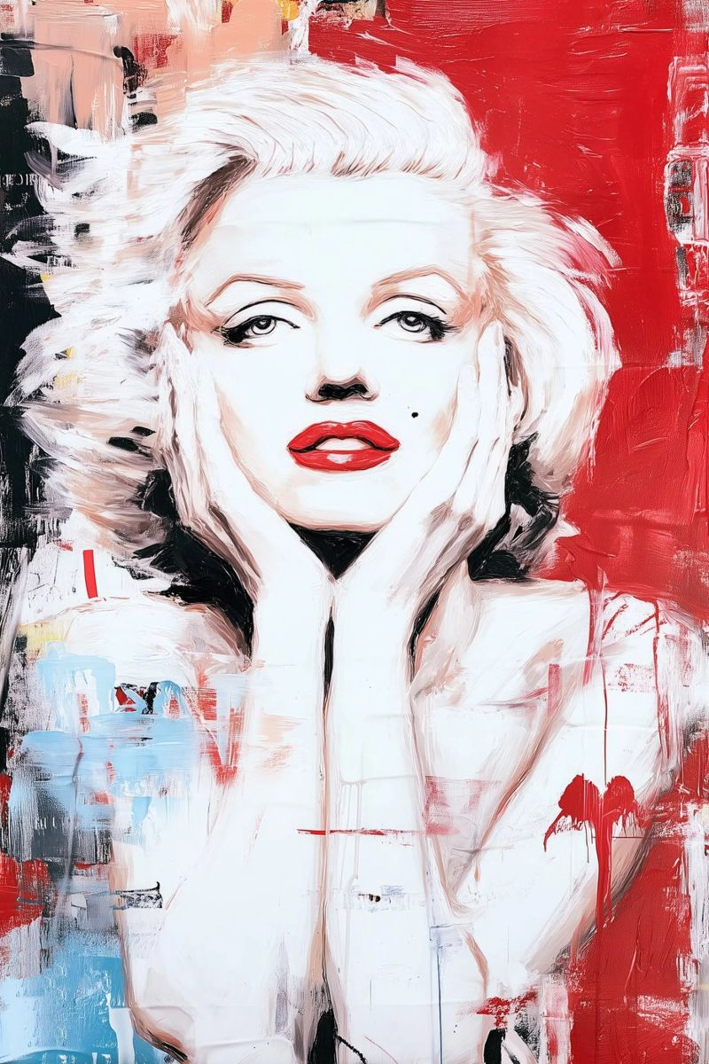 Blonde comme Marilyn | Street Art dans le style de Basquiat poster de Autofocus