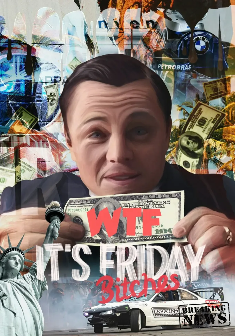 Leo  with money tela con Cornice a cassetta da Low poly art