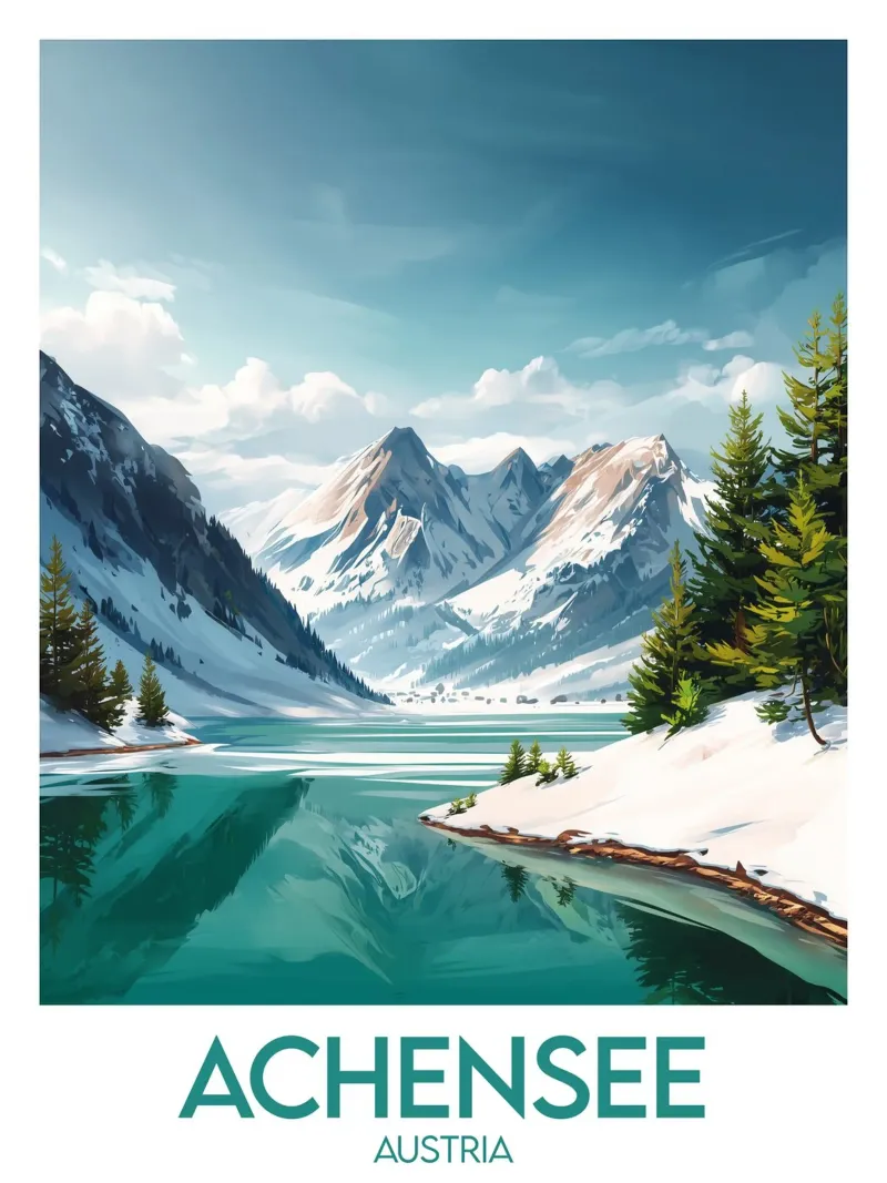 Affiche Achensee Autriche carta hahnemühle da Frame the World