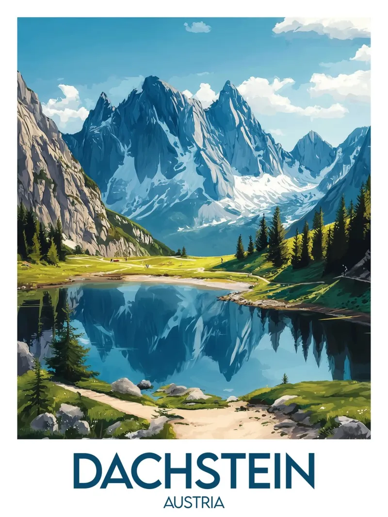 Affiche Dachstein alluminio dibond da Frame the World
