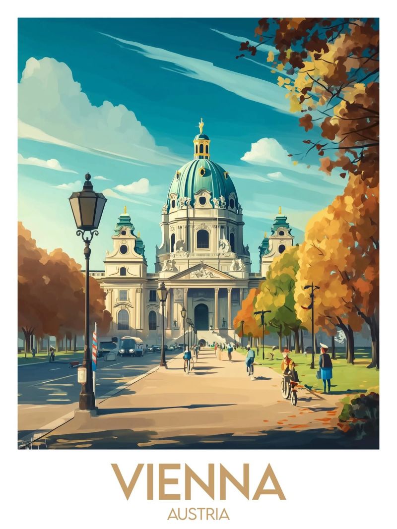 Affiche Vienne Poster von Frame the World