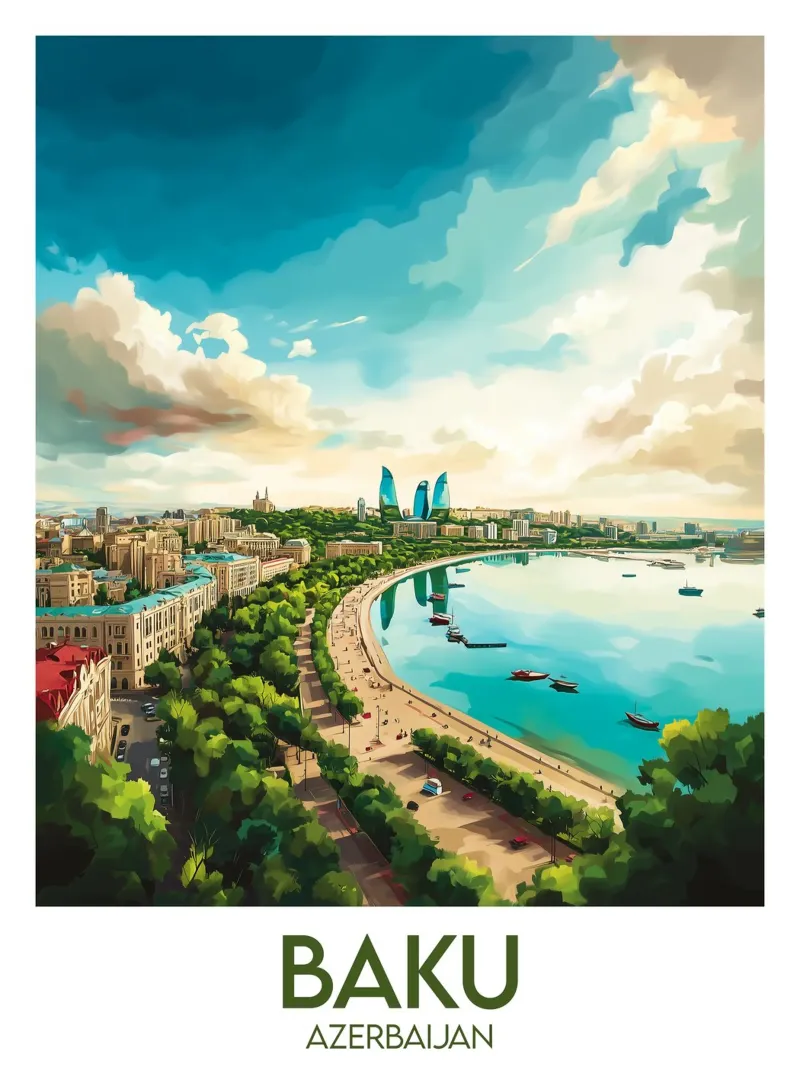 Affiche Bakou poster da Frame the World