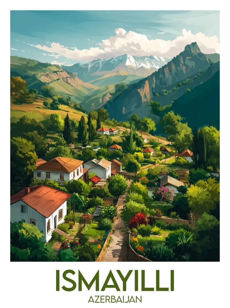 Affiche Ismayilli poster con telaio in plastica da Frame the World