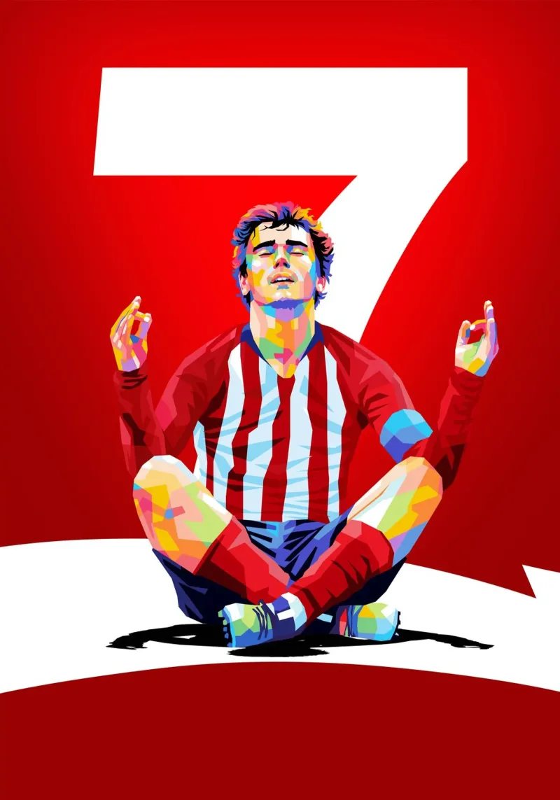 Antoine Griezmann tela con Cornice a cassetta da WPAP MALANG