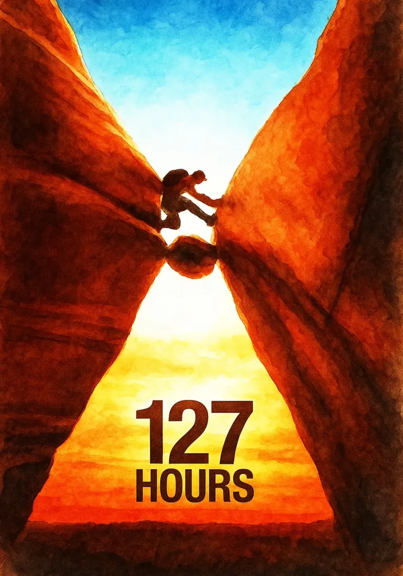 127 hours repainting imagination art watercolor canvas with Floater frame by SIQAYA