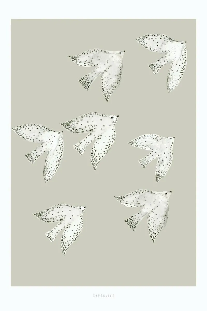 Birds With Dots poster da typealive