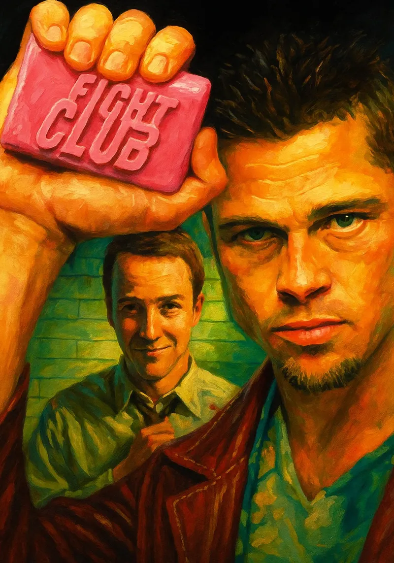 fight club ridipingere immaginazione acquerello arte poster da SIQAYA