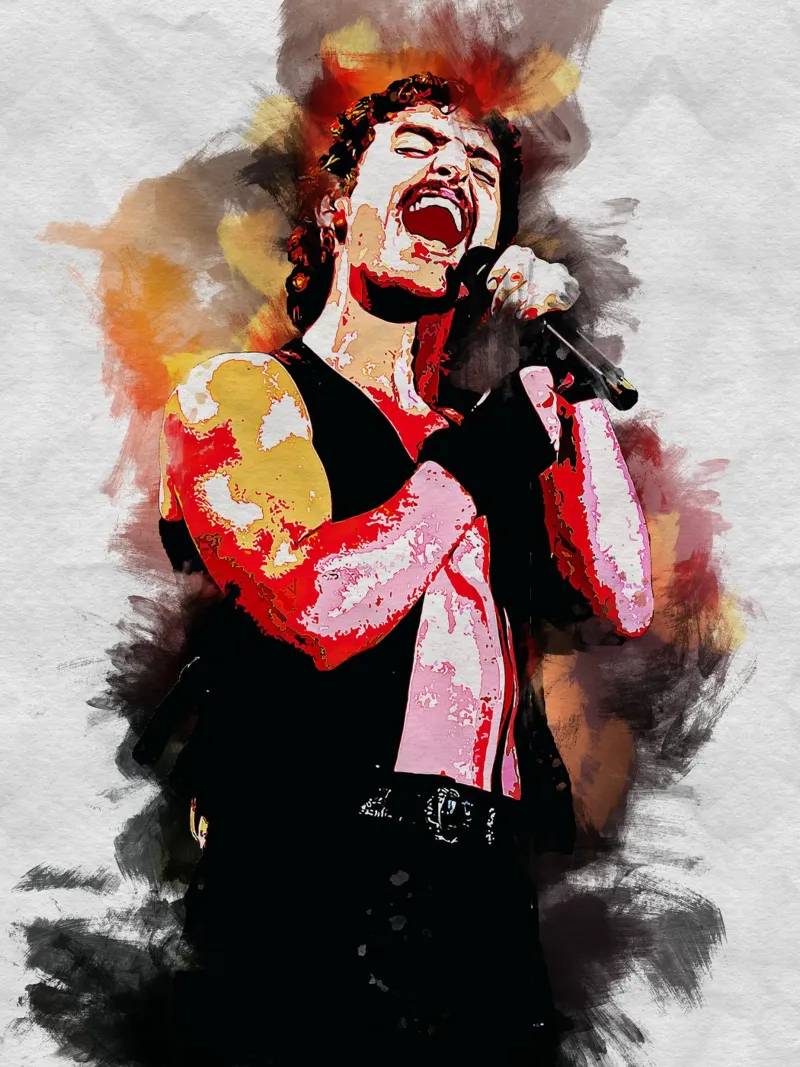 Art of Benson Boone alu-dibond by neonartroom