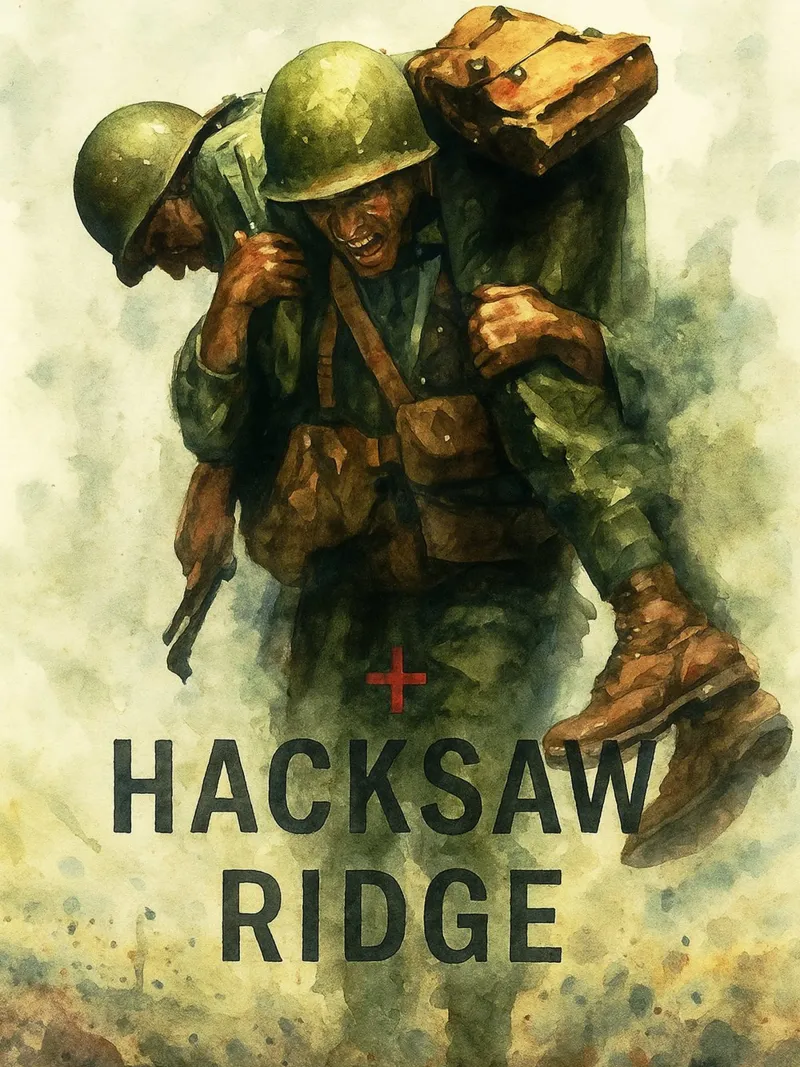 hacksaw ridge ridipingere l'immaginazione ridisegnare l'arte dell'acquerello poster con telaio in alluminio da SIQAYA