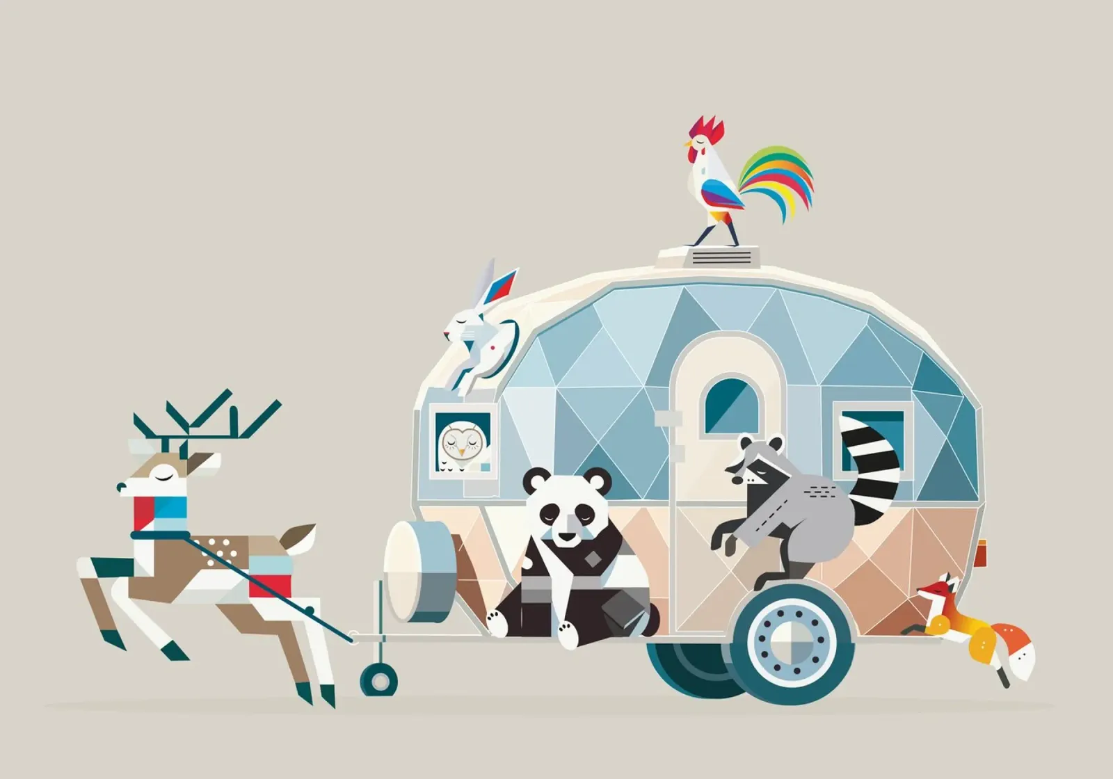 Viaggio con gli animali - carovane piene di avventure poster da namosh