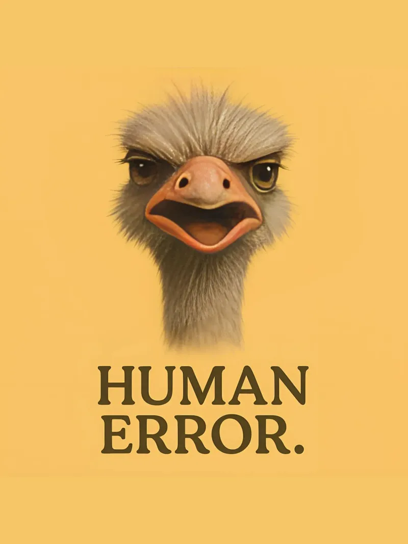 Meme divertente sullo struzzo poster da Funny Humor Art