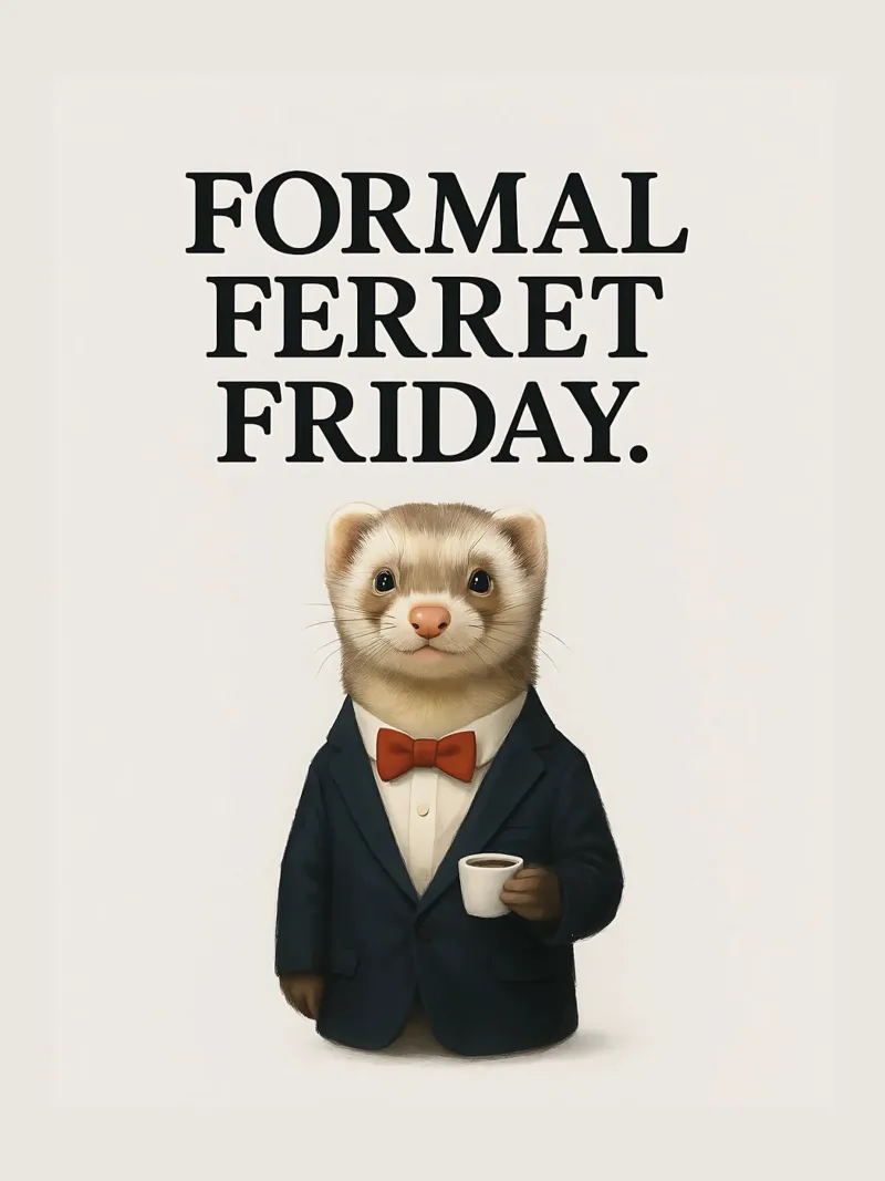 Funny Ferret Meme pellicola backlit da Funny Humor Art