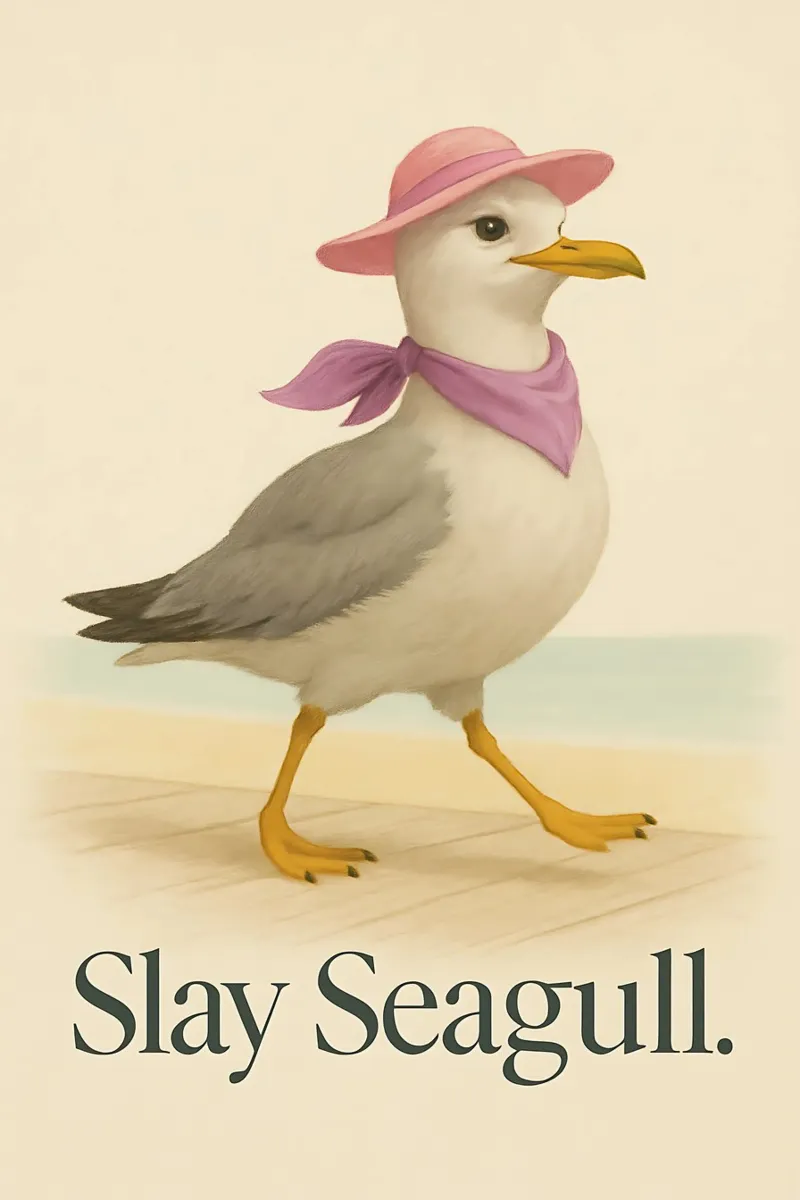 Funny Seagull Meme hahnemühle by Funny Humor Art