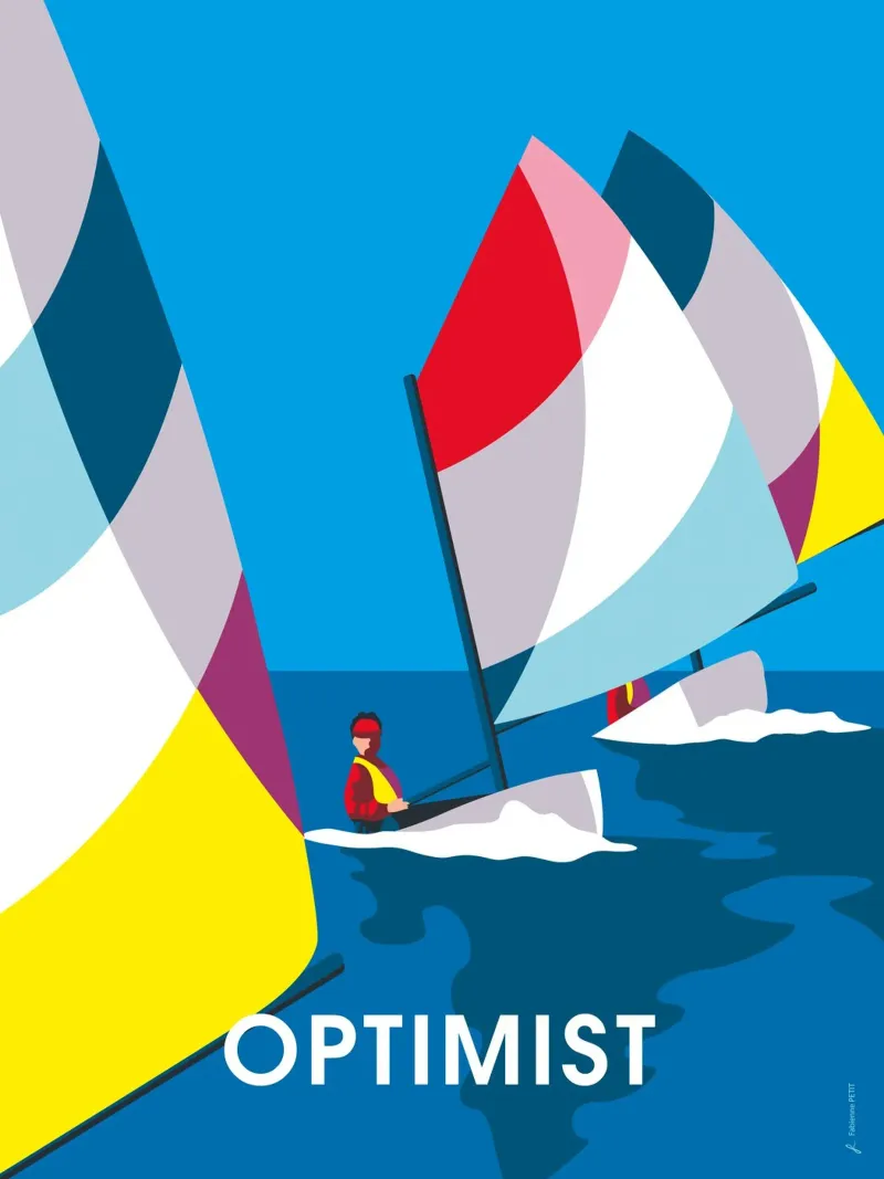 Optimist alluminio dibond da Fabienne Petit