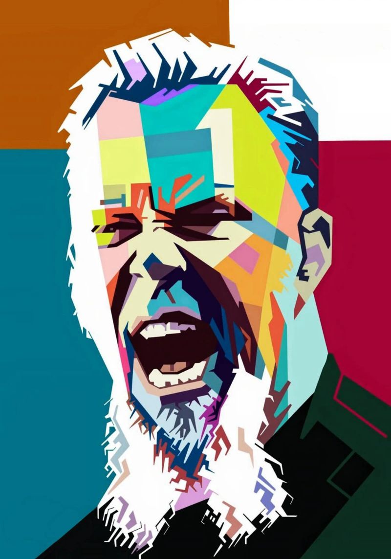 James Hetfield Metallica arte pop poster de Hantamrata