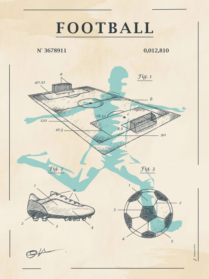 Brevet du football poster de Fabienne Petit