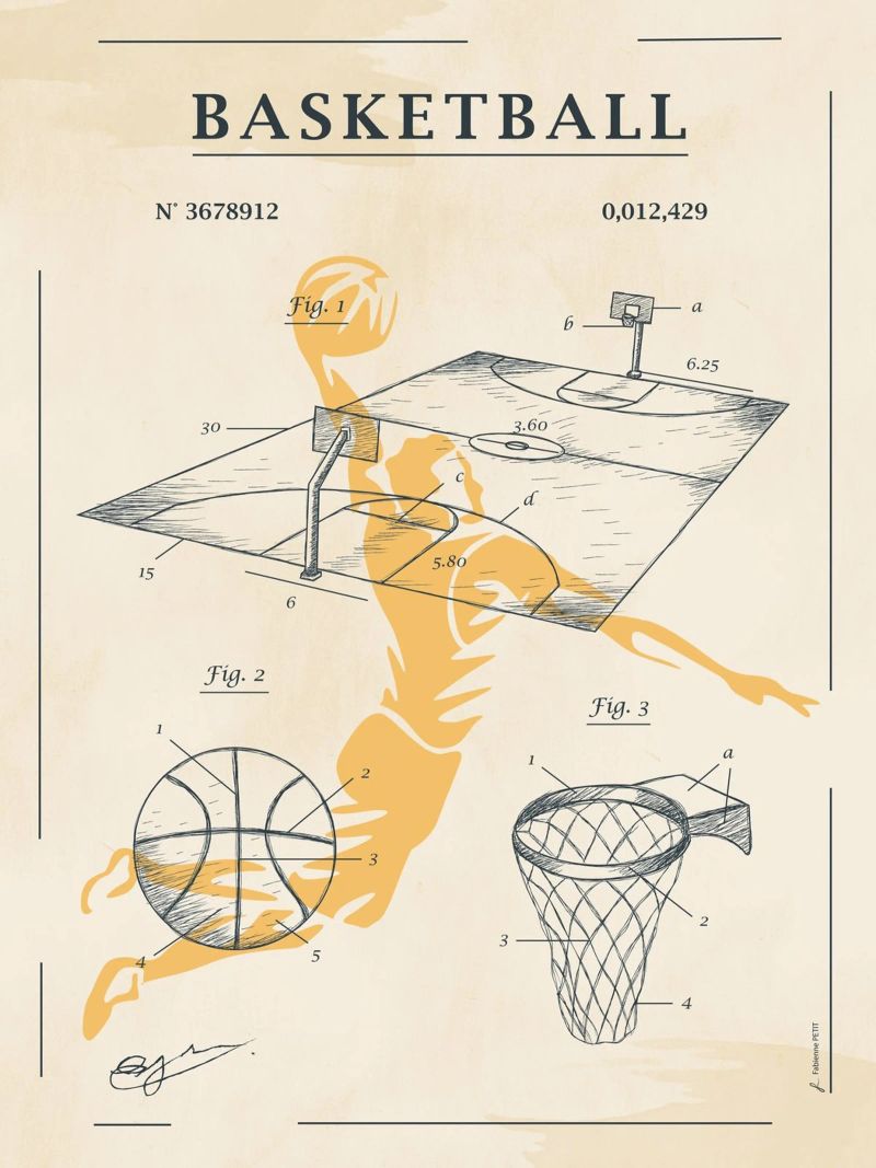 Brevet du basketball poster de Fabienne Petit