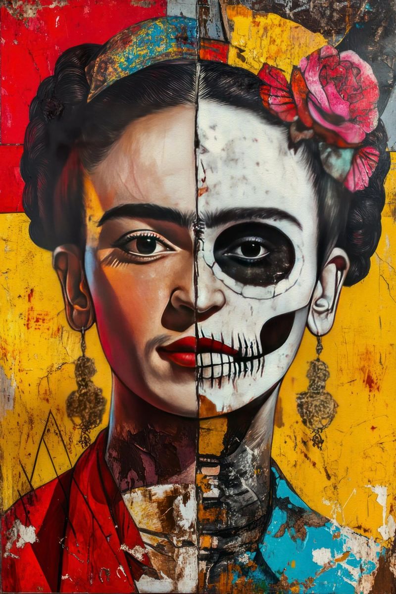 Duality of the Soul – Icon in the Mirror of Life and Death poster by Modern Muse