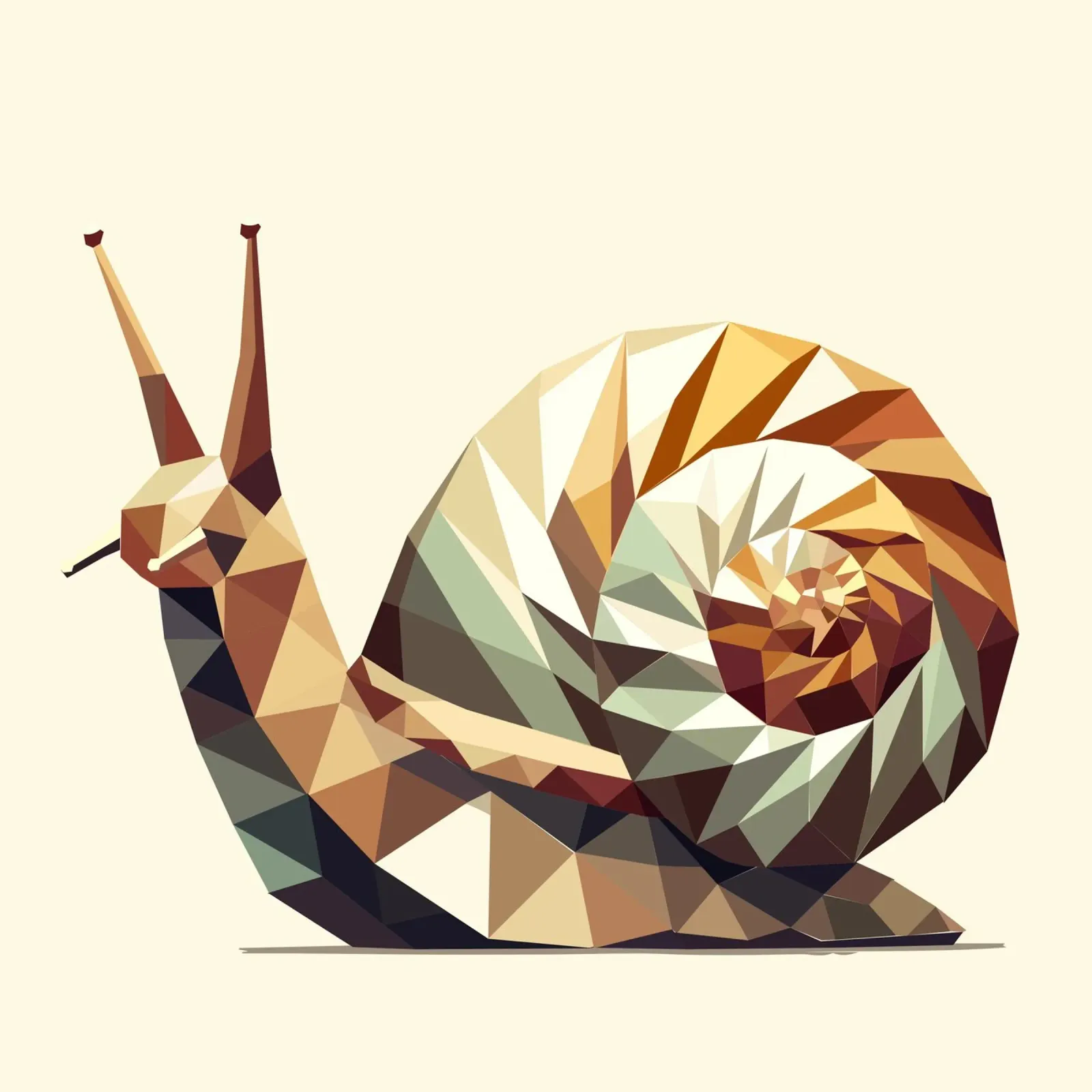 Lumaca geometrica - Opera d'arte stilizzata low-poly pellicola backlit da namosh