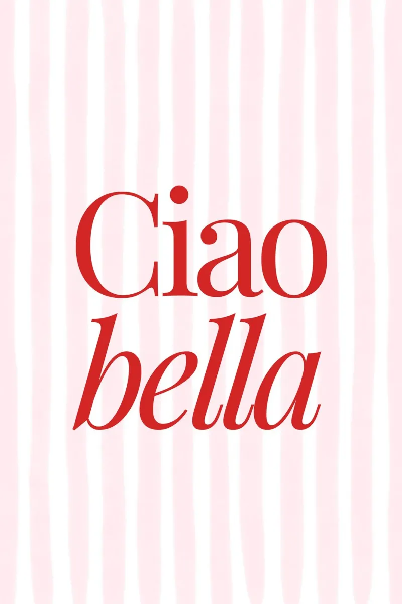 Ciao Bella, Italian Art tela con Cornice a cassetta da TheCocktailClub