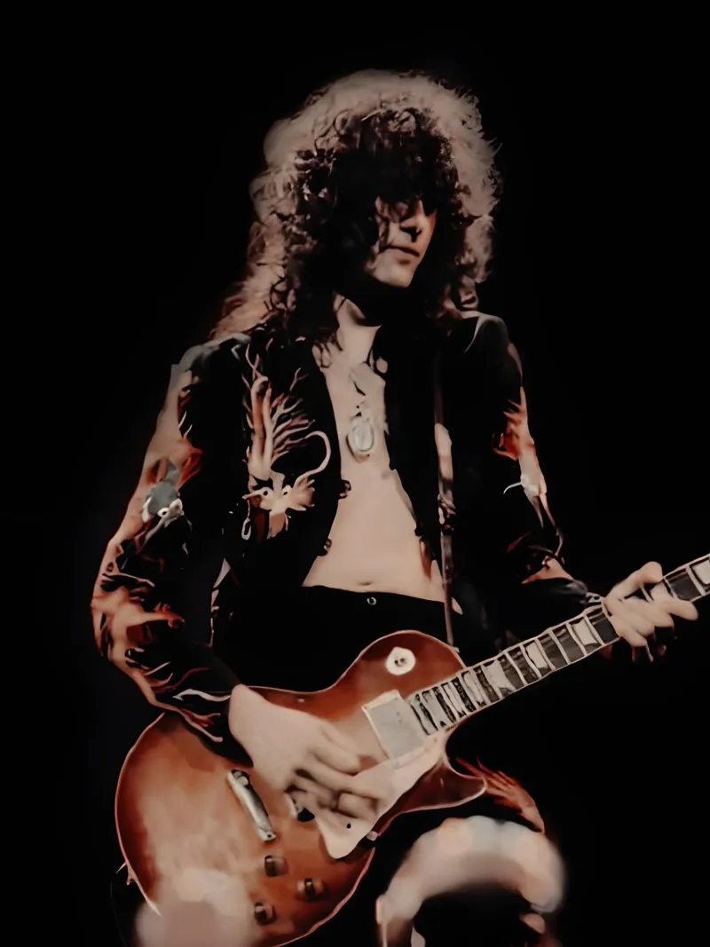 Jimmy Page pellicola backlit da Low poly art
