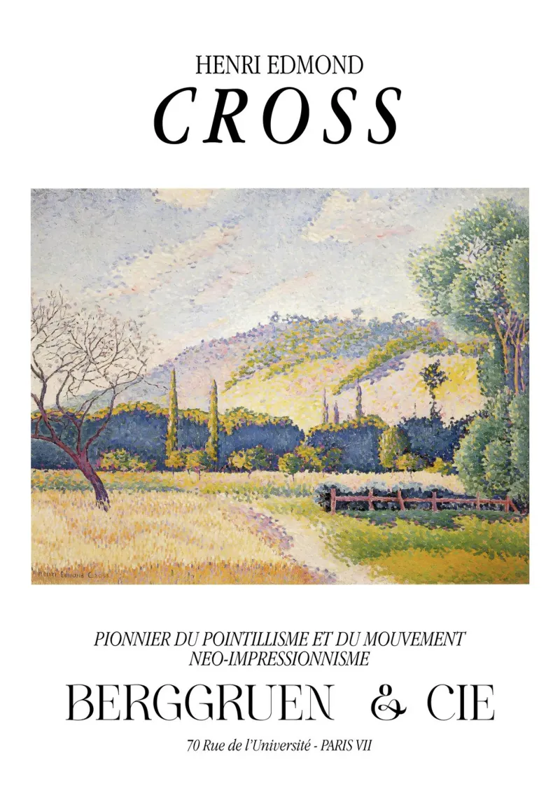 Henri-Edmond Cross Pointillist Landschap Print canvas van NorwesClub