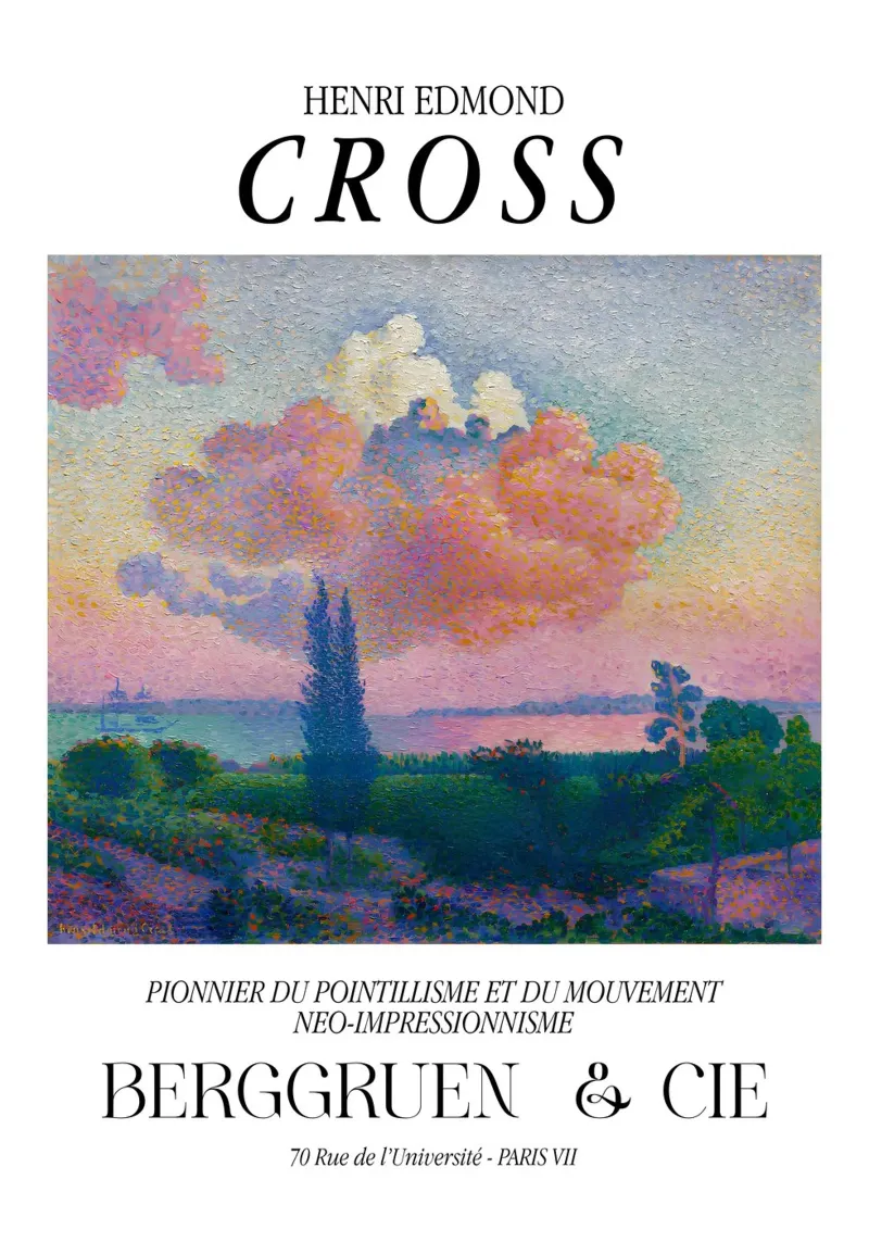 Henri-Edmond Cross Pointillist La nuvola rosa pellicola backlit da NorwesClub