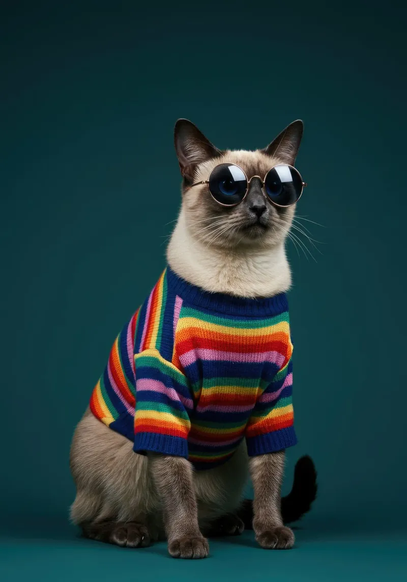 Gatto colorato poster da Pawtrait Studio