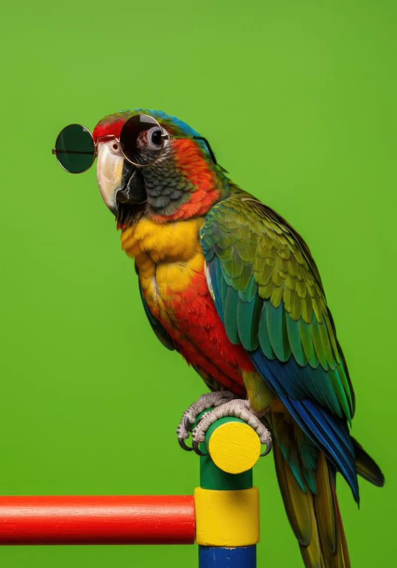 Pappagallo colorato carta hahnemühle da Pawtrait Studio
