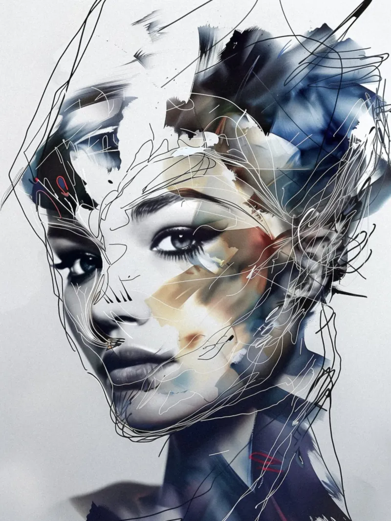 Creative facial features hahnemühle by Carinaprint