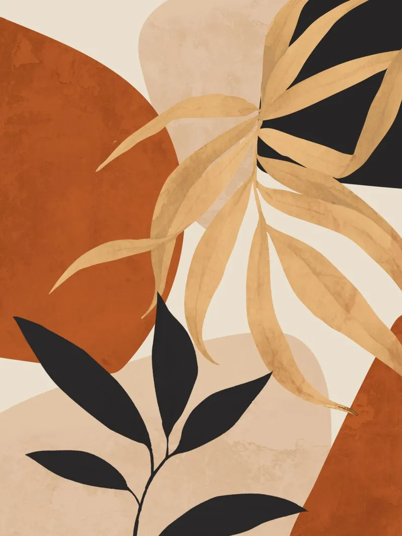 Abstract Art Tropical Leaves alu-dibond by ThingDesign