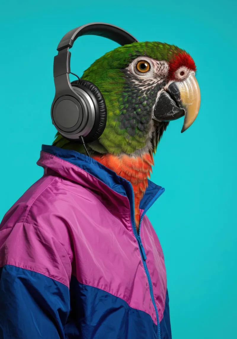 Pappagallo cool carta hahnemühle da Pawtrait Studio