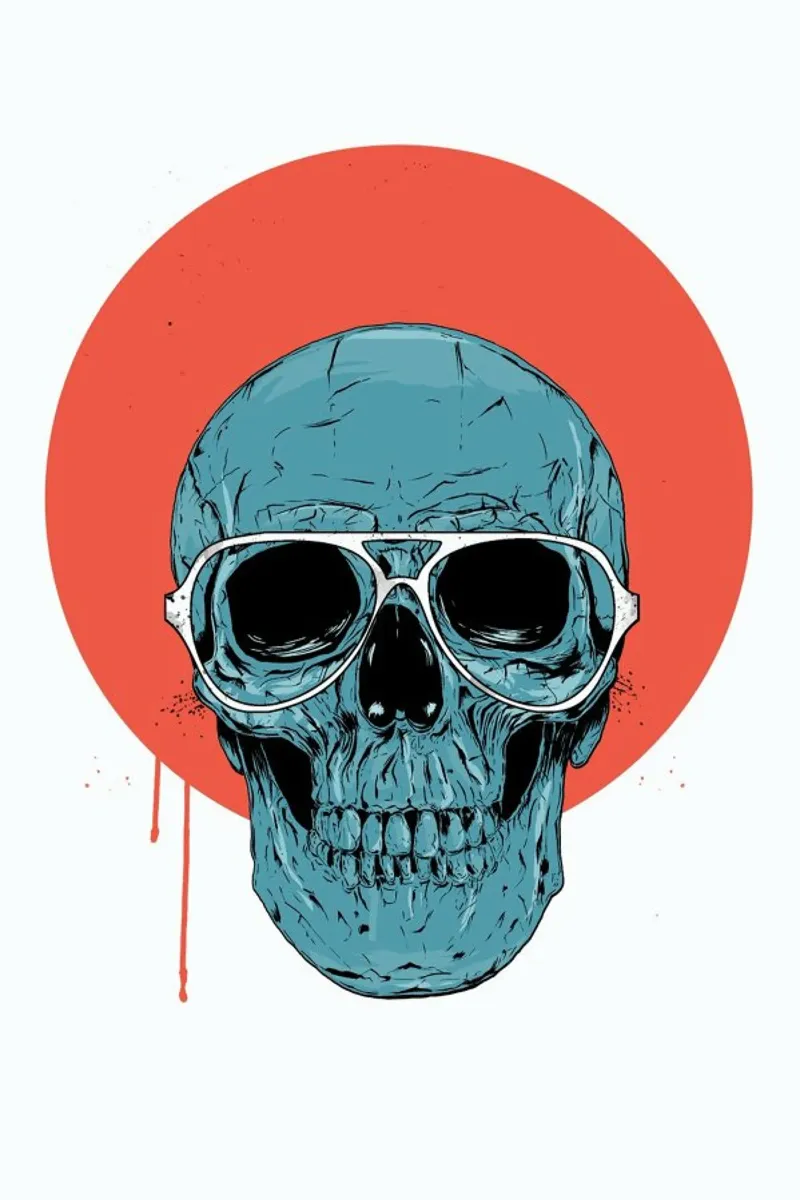 Blue skull II pellicola backlit da Balazs Solti